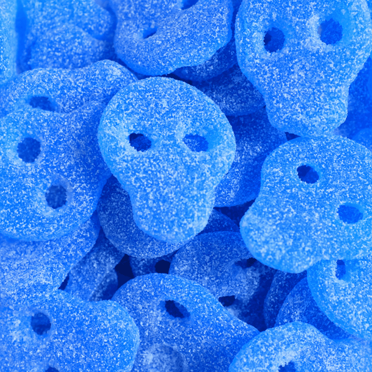 Sour Blue Raspberry Skulls