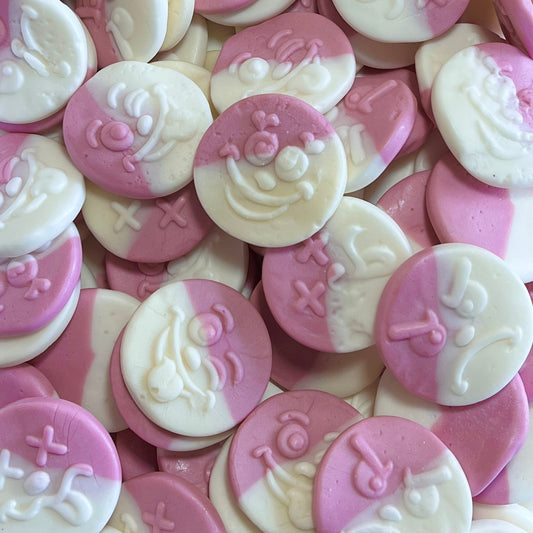 Vanilla Raspberry Foam Smileys